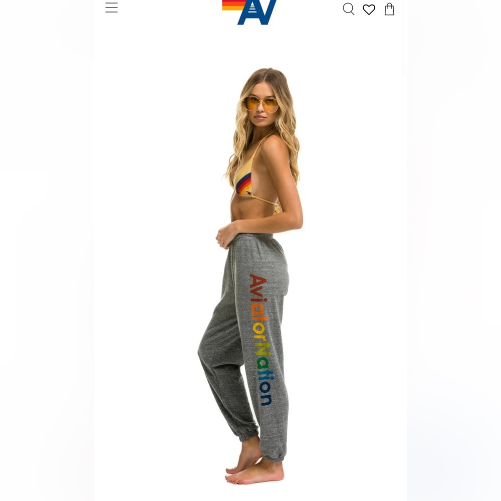 NWT Aviator Nation Heather Gray Sweatpants